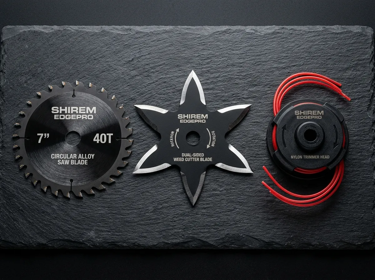 Three interchangeable blade types for Shirem EdgePro